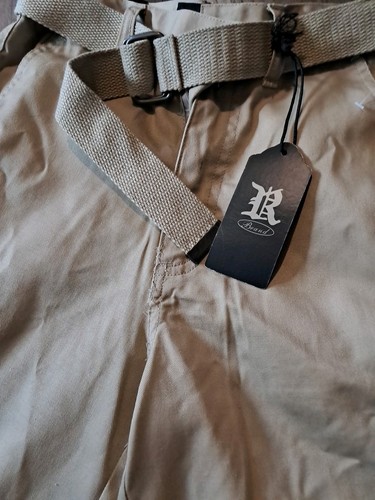 Boys KHAKI DRESS SHORTS & BELT 6 Pockets BEIGE TAN ,size 12/14 . - Picture 12 of 15