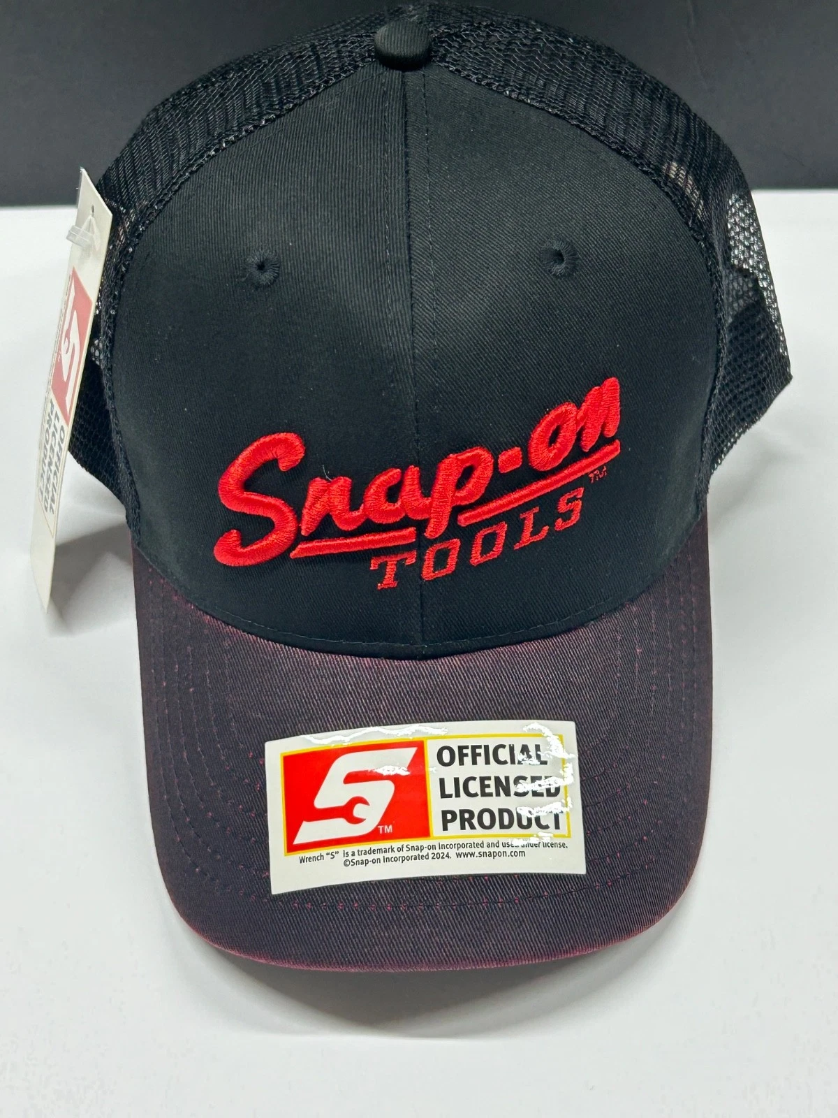NEW Snap On Tools Hat Baseball Black Red Logo Snap back adjustable