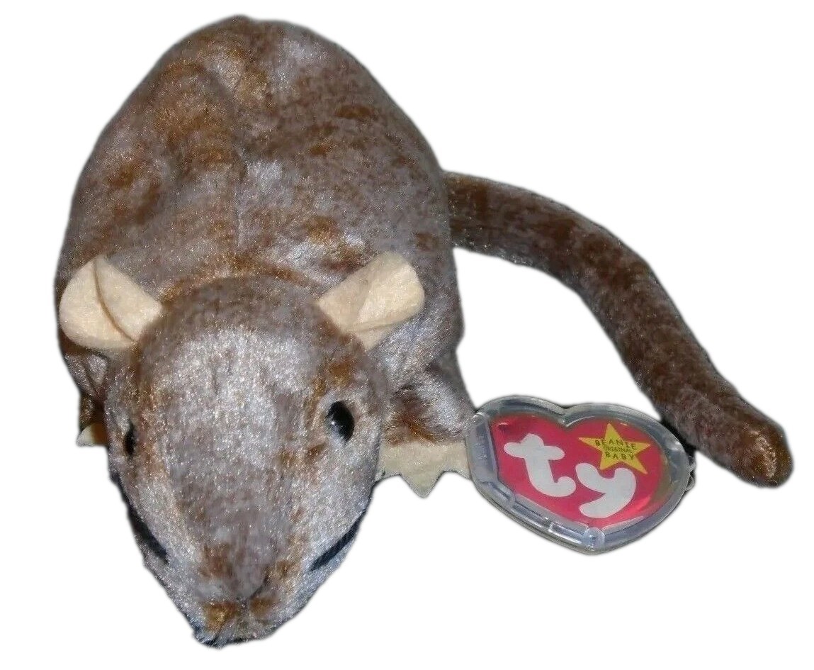 Ty Beanie Baby - TIPTOE the Rat / Mouse 6