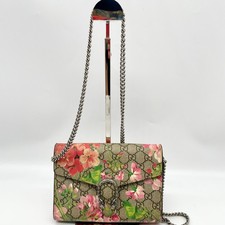 Gucci Shoulder bag Dionysus Blooms Chain Wallet Flower PVC Leather 401231 Auth