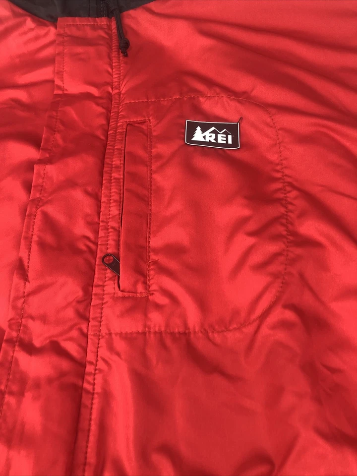 Vintage 90s REI WindblocK Fleece Vest XL Men's RED AND BLACK MADE IN THE USA - Image 3 of 4