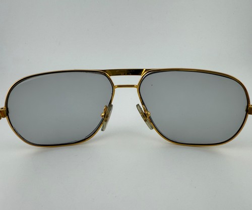 Occhiali da sole vintage Cartier Tank Louis Aviator bordeaux - anni '80 - Foto 11 di 23