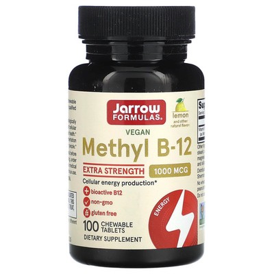 Methyl B-12, Lemon, 1,000 mcg, 100 Chewable Tablets