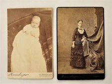 LOT antique BESSIE and DAVIS COMPTON baby PHOTOGRAPH chester pa ghost mom