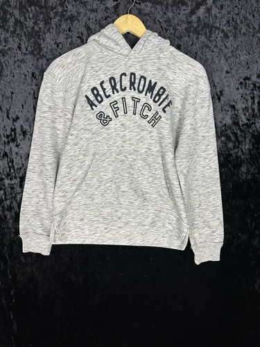 Abercrombie And Fitch Kids Hoodie Youth Girls 11/12 Gray Embroidered Logo