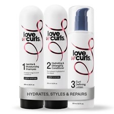 Curly Hair Care Set - Shampoo, Conditioner Curl Cream for Defined Curls