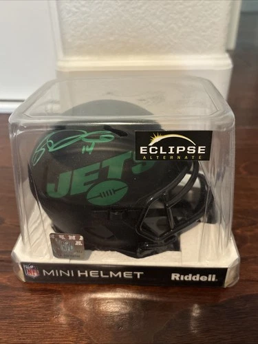 Sam Darnold Auto New York Jets Eclipse autographed signed Mini Helmet BAS Coa