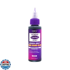 EBIN NEW YORK Wonder Weave Bond Hair Bond Glue Black | Quick Dry 