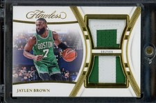 Jaylen Brown 2023-24 Panini Flawless Dual Patch Gold /10 FDP-JBR Celtics