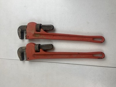 (Lot of 2) PITTSBURGH Straight Pipe Heavy Duty 18  Plumbing Wrench