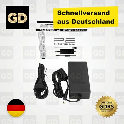   Für Sony PS2 Slim 7000 Konsole - Netzteil 8,5V Strom Netzkabel AC - Schwarz 