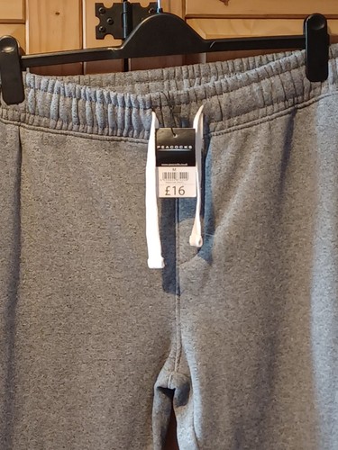 Pantalones de chándal gris pavo real para hombre nuevos con etiquetas talla mediana - Imagen 2 de 4