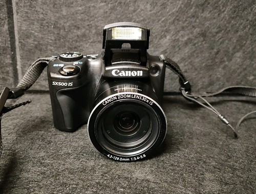 Canon PowerShot SX500 Is 16MP Digital Camera with 30x Optical Zoom 3 Batteries - Picture 9 of 17