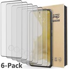 6 Pack For Samsung Galaxy S22+ Plus Tempered Glass Screen Protector Anti Scratch