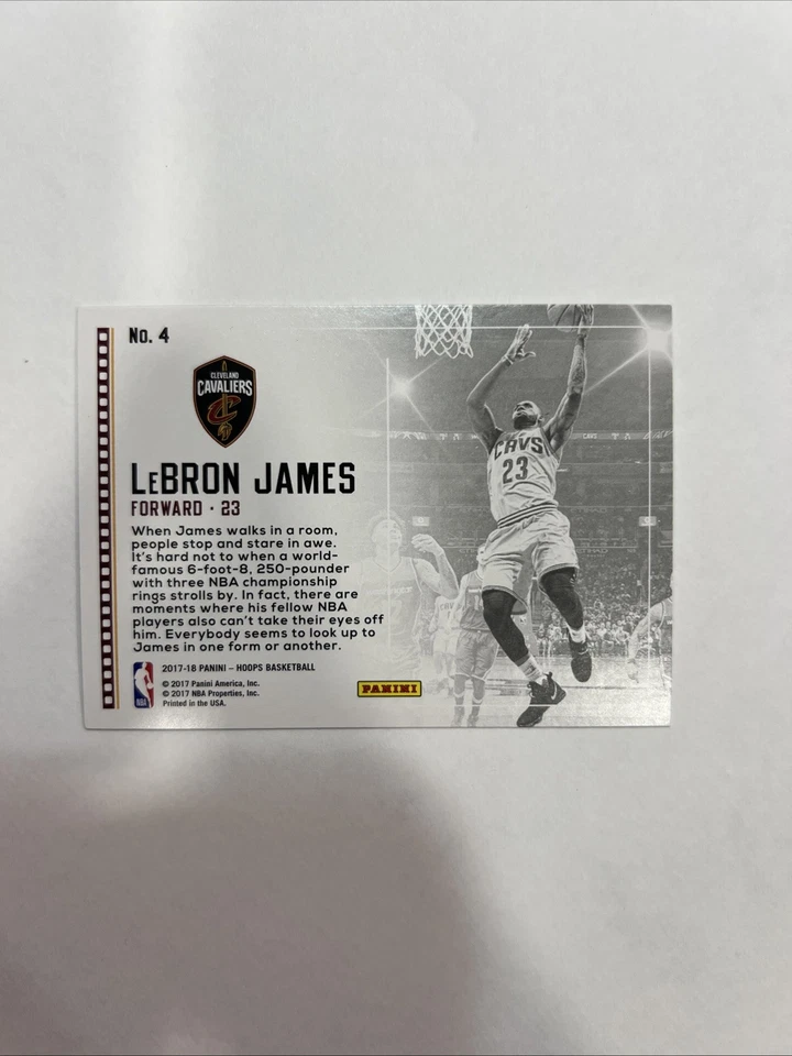 LeBron James 2017-18 Hoops Lights Camera Action Cleveland Cavaliers #4 - Image 2 of 2