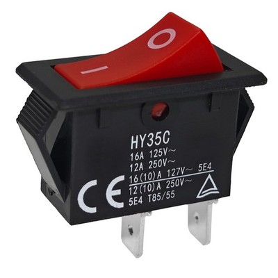 HY35C Push Button Switch - ON-Off 2-Pin AC 125/250V 16/12A Rocker Switch for ...