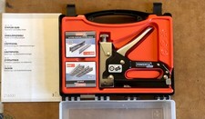 Powerfix Profi + hand operated staple gun in box with staples unused.
