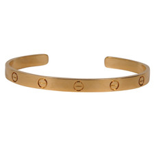 Brazalete Cartier Love Brazalete Oro Amarillo 18k Talla 19 Redondo Logo Apilable