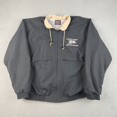 Hilton Jacket Mens 2XL Full Zip Windbreaker Embroidered Railway Carmen Dixieland