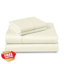 Pizuna RV King Sheet Set Off White, 400 TC Lo...