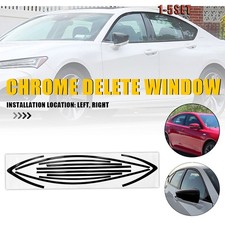 Glossy Black Delete Blackout Overlay Window Trim For Acura Tlx 2015-20 1-5set Glossy Black Delete Blackout Overlay Window Trim For Acura Tlx 2015-20 1-5set