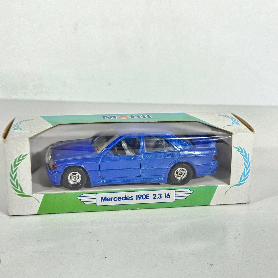 Corgi 1:36 Scale Mercedes-Benz 190E 2.3-16 A Vintage Blue Diecast Model Car Box. - Image 2 of 4