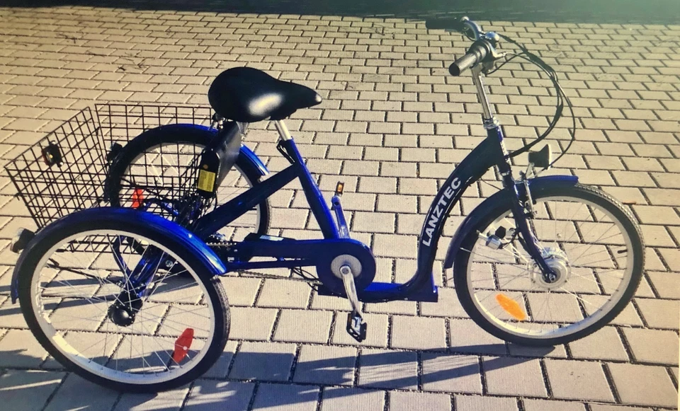 Elektro Dreirad für Erwachsene, Senioren, Lanztec, blau, gebraucht, sehr gut