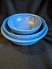 Fiesta Peacock Blue Set of 3 nesting baking/mixing bowls Retired color