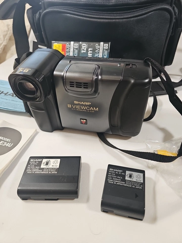 SHARP VL-E34U 8 Viewcam Camcorder Hi-Fi Monaural VL-E34 Video Transfer TESTED - Image 2 of 4
