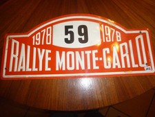 Plaque Pilote 59 JC Briavorne Rallye Monte Carlo 1978 RC Alpine - 46.2 x 20.8 cm