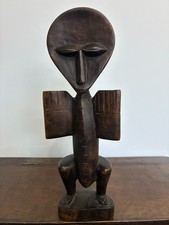 African Ashanti carved hardwood fertility figure from Ghana, 30cm high