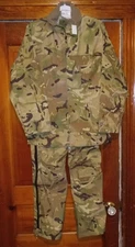  UK Army Camo Rain Suit Jacket & Pants Waterproof Lightweight Gear Size Small