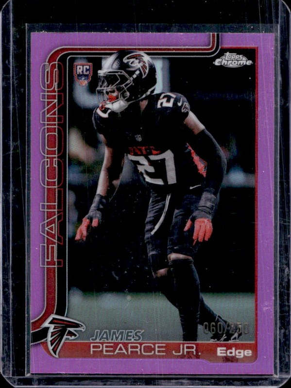 2025 Topps Chrome James Pearce Jr. Rookie RC Pink Refractor #/250 Falcons