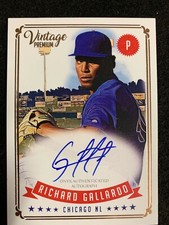 2020 Onyx Vintage Premium On-Card Auto Richard Gallarado Blue Ink /90 Chicago