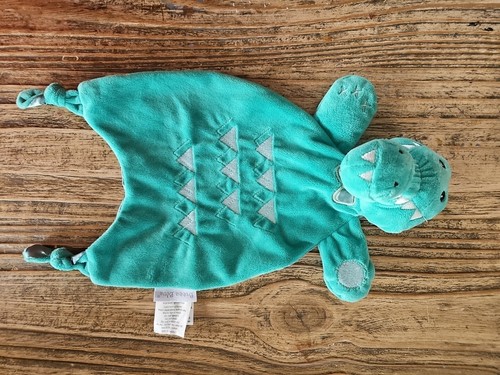 Bubba Blue Green Crocodile Comforter Security Blanket Lovey Baby Sleep Toy - Picture 2 of 3