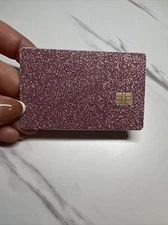 Credit card sticker. Glitter skin PINK