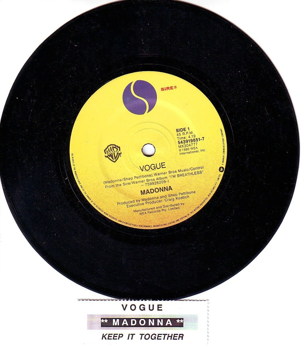 Madonna Vogue ピクチャーレコード 7” Madonna Vogue ピクチャーレコード 7”