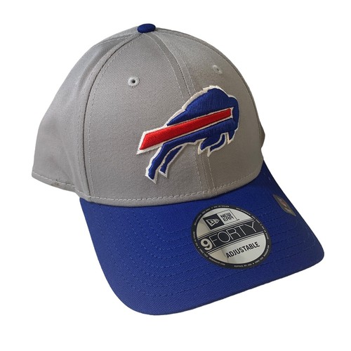 Buffalo Bills New Era NFL Blue Gray Adjustable Snapback 9FORTY Hat Cap OSFM
