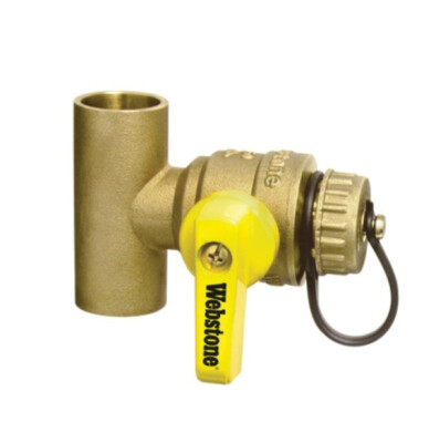 Boiler - Hydronic T Drain Valve, Webstone 50672W  1/2 in c.   New, box of 8