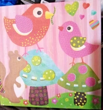 Oopsy Daisy Too Fine Art Kid Love & Nature Bird Buddies Animal Canvas Wall Decor