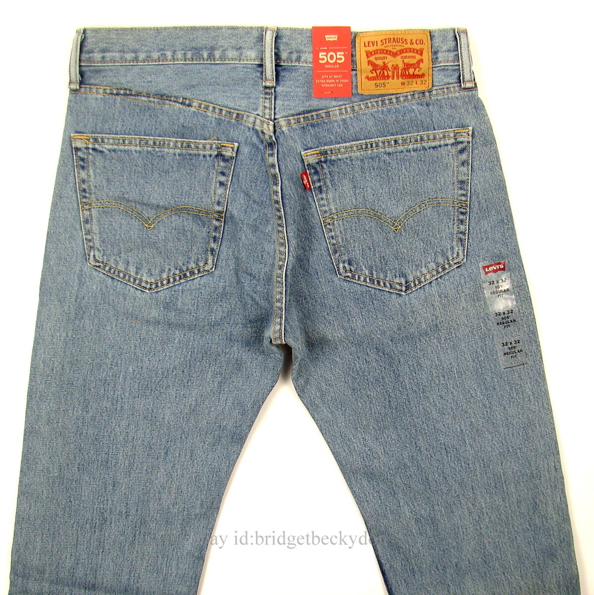 Levis 505 Jeans New Mens Regular Fit Straight Leg 29 30 31 32 33 34 36 38  40 42