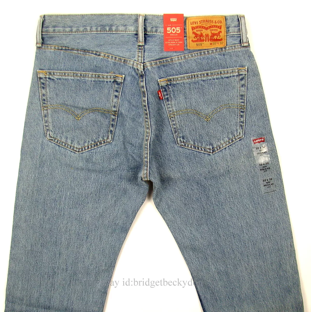 Levis 505 Jeans New Mens Regular Fit Straight Leg 29 30 31 32 33