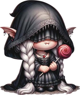 Halloween Vampir Gothic Mädchen Wandbild Schlafzimmer Dekor Vinyl Aufkleber Abziehbild 6 Größen