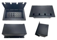 PROCRAFT JUMBO 4-HOLE LID Stage Pocket/Floor Box w/ 3 AC Duplex 5 XLRF 1 XLRM