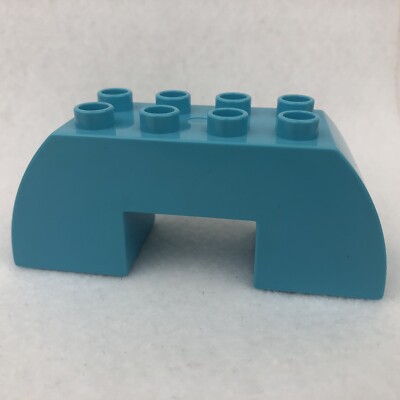 LEGO 11197 Medium Azure Duplo, Brick 2 x 6 x 2 Slope Curved Double (x1)