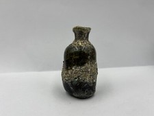 Antique Ancient near eastern old Roman glass bottle rare unique old peace beauti
