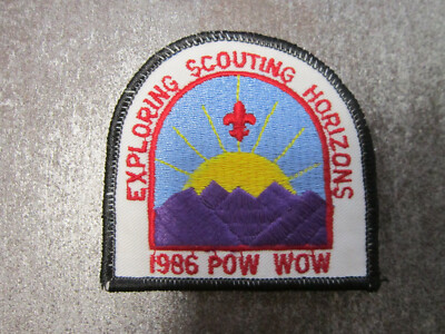 1986 Pow Wow BSA Cloth Patch Badge Boy Scouts Scouting (L28S) 