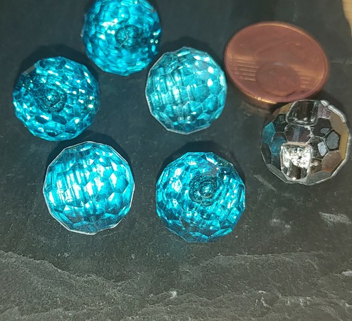 PEARLY JUN Strass Knopfabdeckungen 4-tlg - 11.5mm Clip Für Kleidung & Accessoires