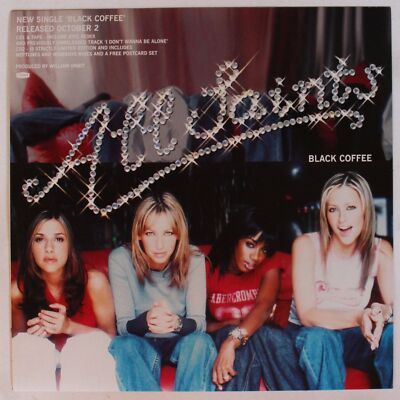 All Saints Black Coffee UK Promo Shop Display/Flat 12x12inch