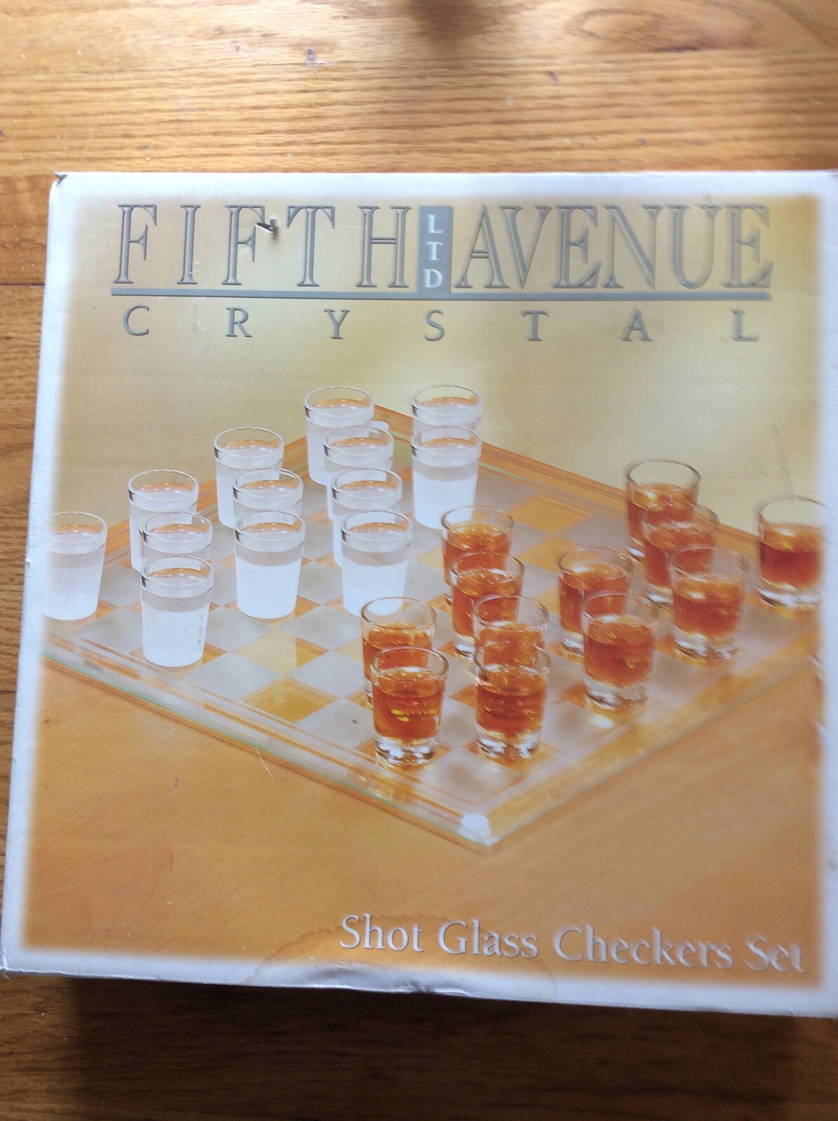 24 Set Of Checkers Bar Shot Glasses On Glass Board 689054296135 eBay